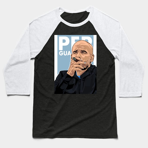 Pep Guardiola Baseball T-Shirt by Rekayasabumi